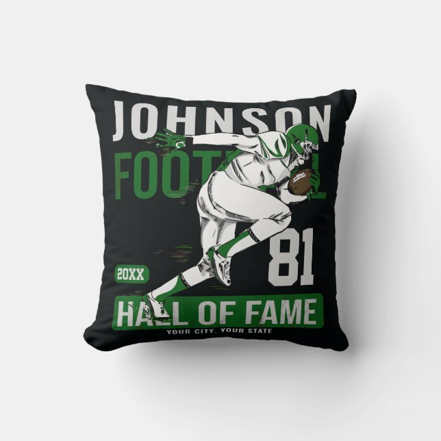 Coussin JOUEUR DE Football Personnalisé Équipe NUMBER Spor (Recto)