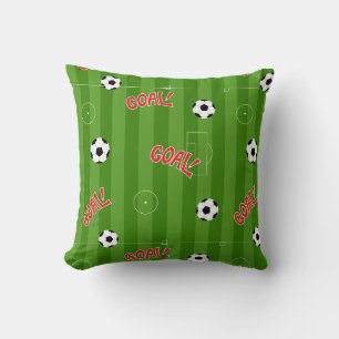 Coussin Joueur de football, terrain de football