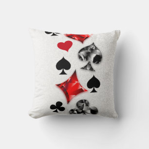 Coussin Joueur de poker Joueur de cartes de jouer costumes
