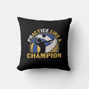 Coussin Joueur de Volleyball S'entraîner Comme un Champi