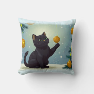 Coussin Joueur Noël Kitten