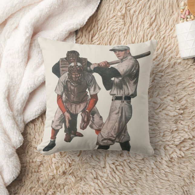 Coussin Joueurs de baseball de sport vintage (Couverture)