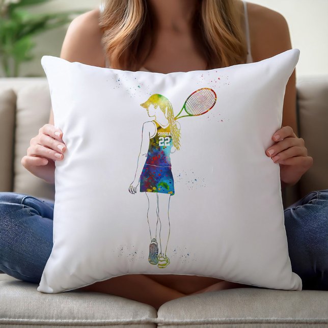 Coussin Joueuse de tennis (Créateur téléchargé)