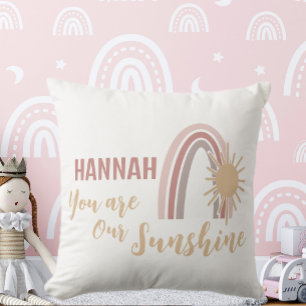 Coussin Joueuse Vous êtes notre soleil Bohème Arc-en-ciel