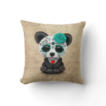 Jour bleu du panda mort de crâne de sucre âgé