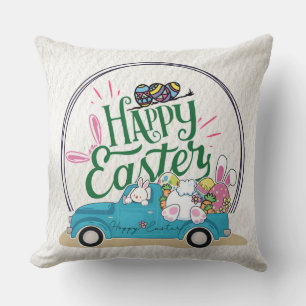 Coussin Jour de Pâques amusant Bunny