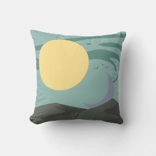 Coussin Jour de Soleil et de Lune sur le Désert avec Couss