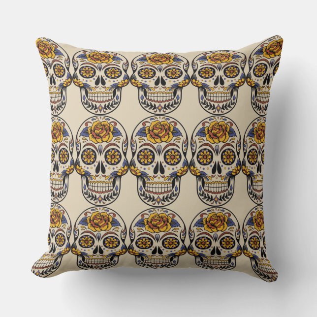 Coussin Jour des morts lancer l'oreiller (Recto)
