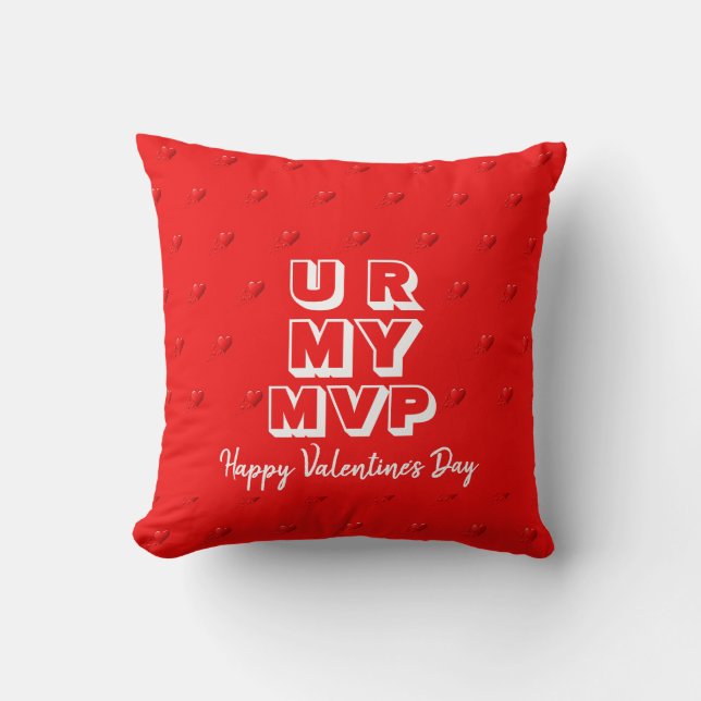 Coussin Jour des Valentines du MVP Red U R MY (Recto)