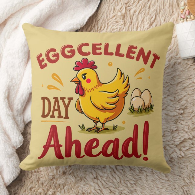 Coussin Jour d'excellence à l'avant Funny Chicken Farm (Couverture)