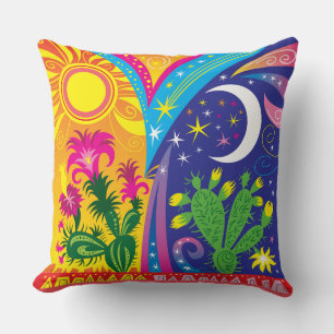 Coussin Jour et nuit dans le désert