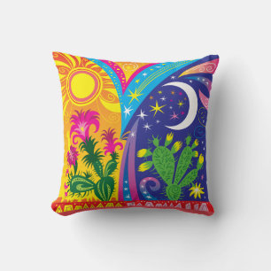 Coussin Jour et nuit dans le désert
