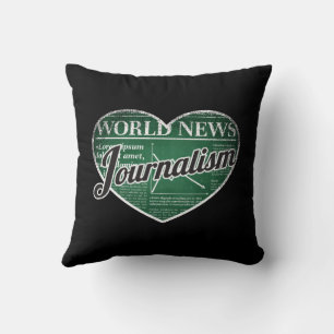Coussin Journalisme Retro Coeur Blackboard Love