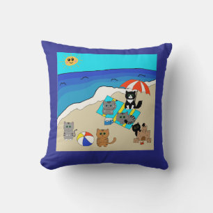 Coussin Journée de la plage familiale