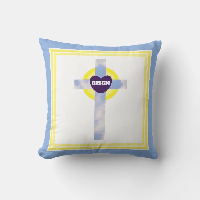 Coussin Journée de la résurrection chrétienne de la Croix  (Recto)