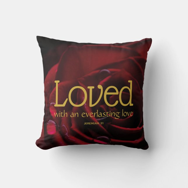 Coussin JOURNÉE DE LA Saint-Valentin L'Amour de Dieu chrét (Recto)