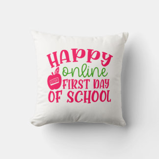 Coussin Journée de l'enseignant Happy en ligne Premier jou
