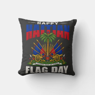 Coussin Journée du drapeau haïtien Création Haïti Fierté