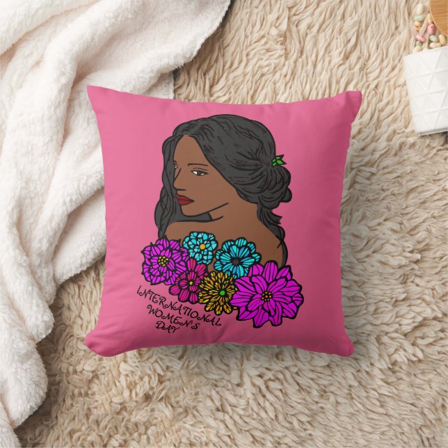 Coussin Journée internationale de la femme Beauté d'ébène (Couverture)