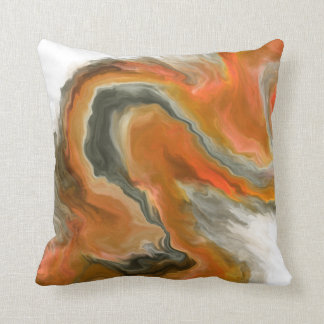 Coussin Joyau gris-noir orange Tonage d'art fluide Peintur