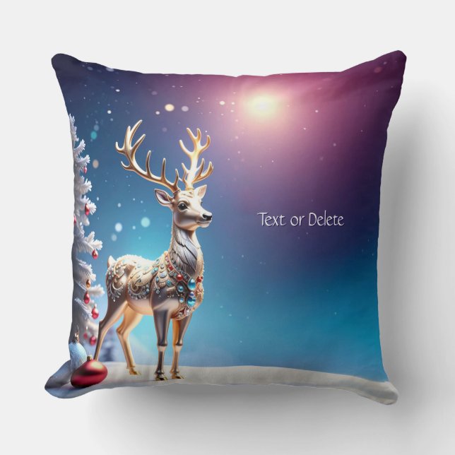 Coussin Joyaux de rennes Noël Jour de Noël Jeu d'oreiller (Recto)