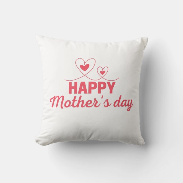 Coussin Joyeuse fête des mères, cadeau de la Fête des mère (Recto)