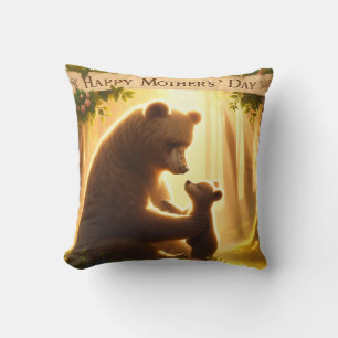 Coussin Joyeuse fête des Mères, Maman Ourse 