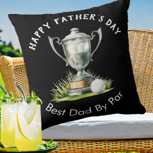 Coussin Joyeuse Fête des Pères Meilleur Papa Trophée Par G