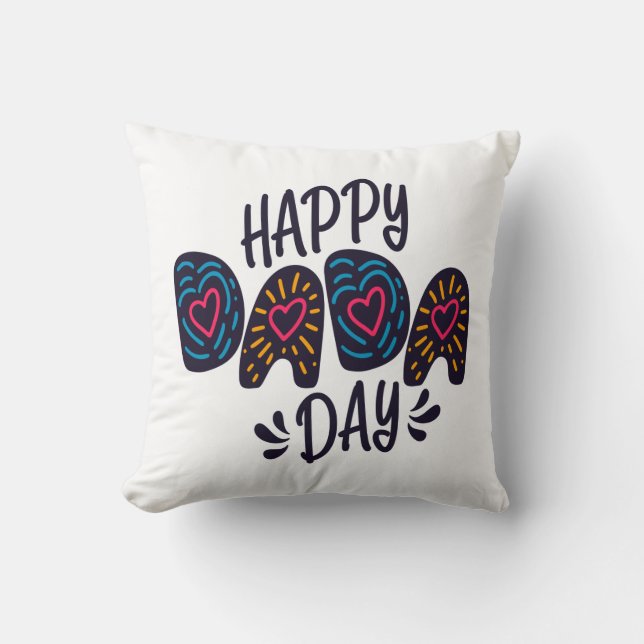 Coussin Joyeuse fête du Dada Bonne Fête des pères | Oreill (Recto)