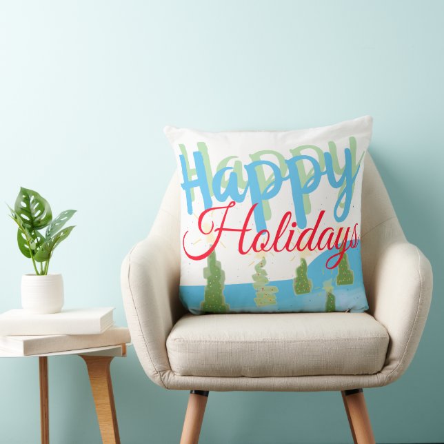 Coussin Joyeuses fêtes (Chaise)