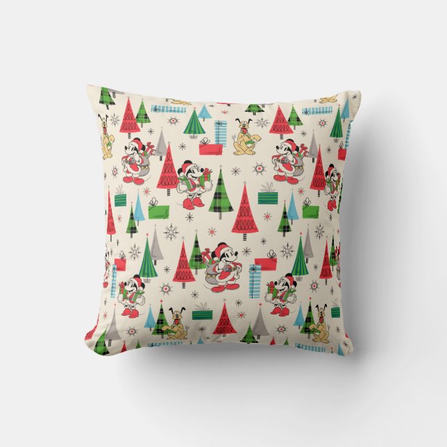 Coussin Joyeuses fêtes| Mignons Motifs de lecture Mickey (Recto)