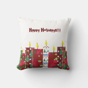 Coussin Joyeuses fêtes Noël Lumière