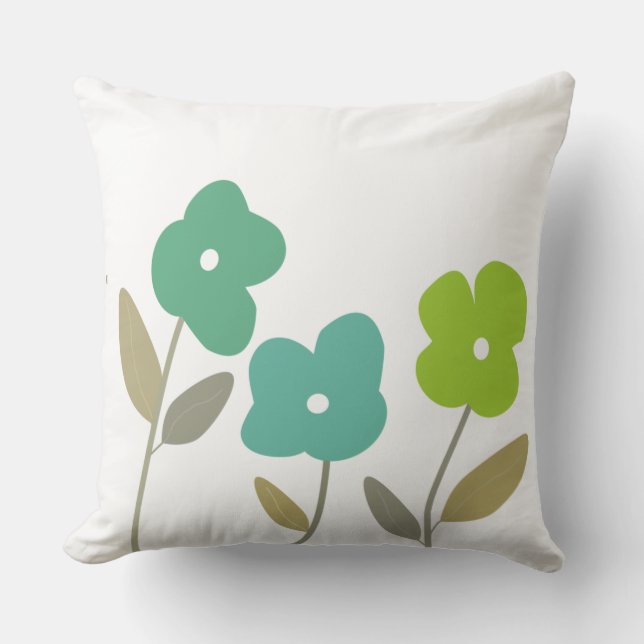 Coussin Joyeuses fleurs florales (Recto)