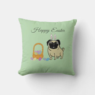 Coussin Joyeuses Pâques, chien