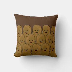 Coussin Joyeuses Pommes De Terre Brown Dans Un Groupe