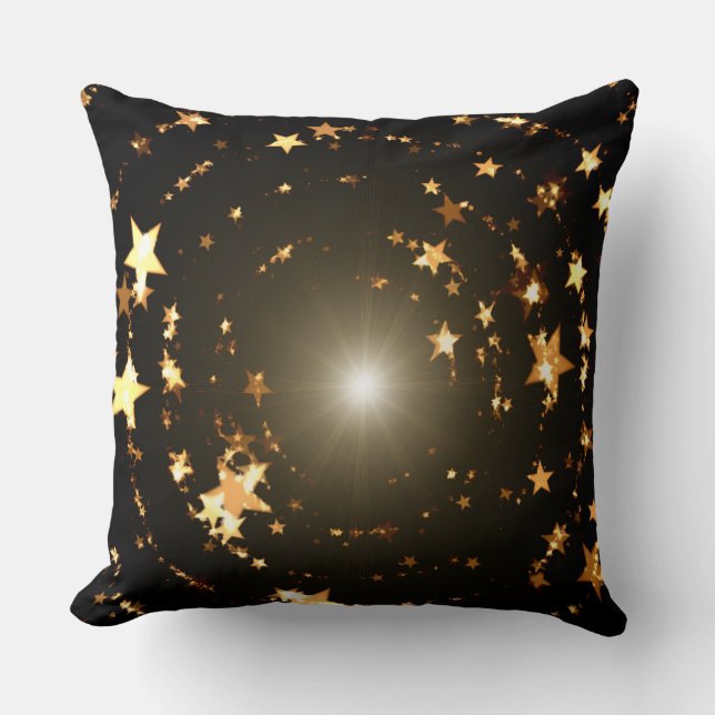 Coussin Joyeuses vacances Black et Gold (Recto)