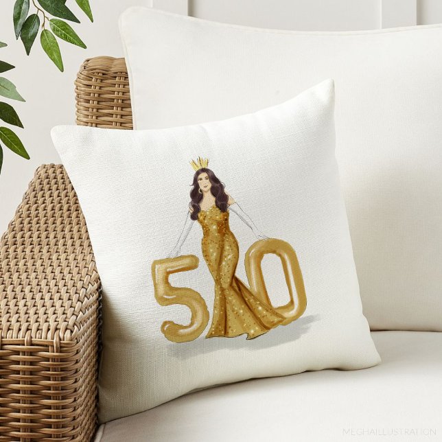 Coussin joyeux 50e anniversaire (Créateur téléchargé)