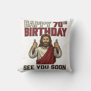 Coussin Joyeux 70e Anniversaire À Bientôt Vintage T-Shirt