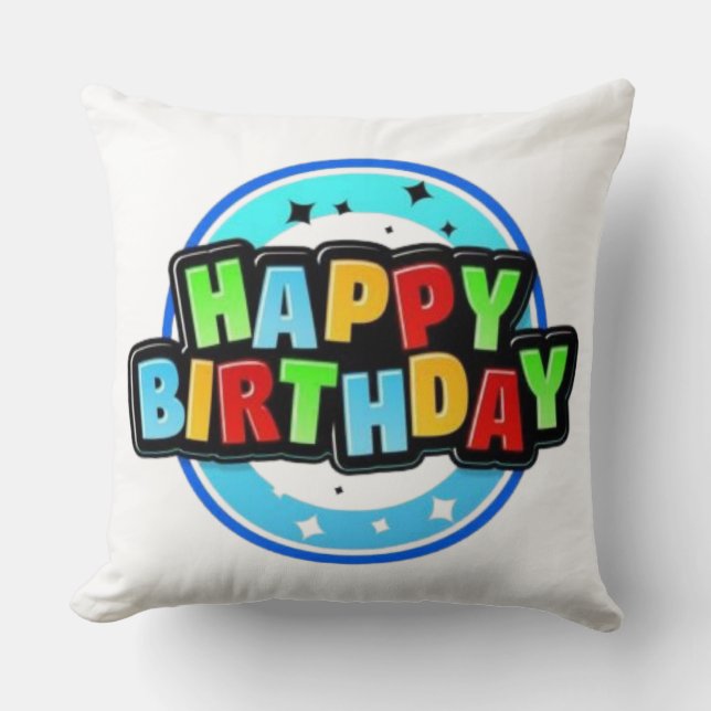 Coussin Joyeux Anniversaire  (Recto)