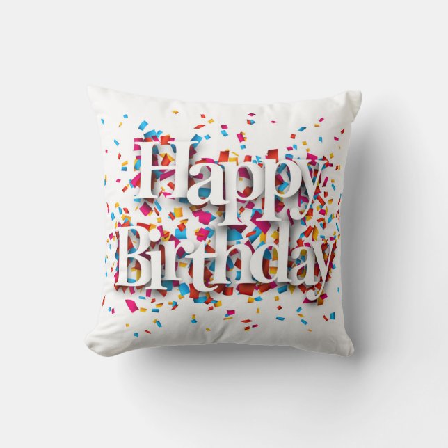 Coussin Joyeux anniversaire (Recto)
