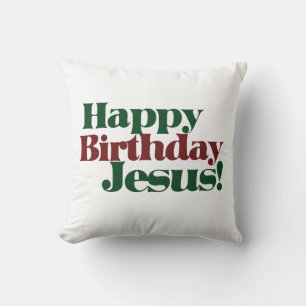 Coussin Joyeux anniversaire Jésus c'est Noël
