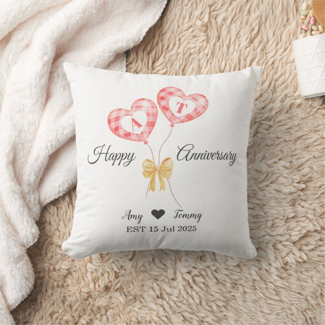 Coussin Joyeux Anniversaire - Lettre Personnalisée Sur Bal (Couverture)