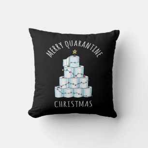 Coussin Joyeux Arbre de Noël de Quarantaine Papier Toilett