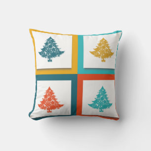 Coussin Joyeux arbres de Noël décoratifs