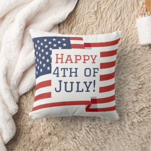 Coussin Joyeux cadeau 4 juillet Fête de l'Indépendance amé