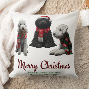 Coussin Joyeux Chiens de Noël