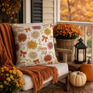 Coussin Joyeux Chrysanthème d'Automne Fleurs d'Automne Mum