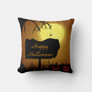 Coussin Joyeux Citrouilles de Jack-o'-lantern Halloween