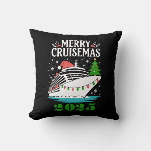 Coussin Joyeux Cruisemas Personnalisé Famille Bateau de Cr