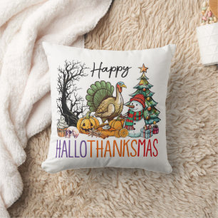Coussin Joyeux Hallothanksmas Clipart
